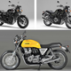 Top: Honda CB1100 bikes planned for production, Bottom: Honda Concept CB (Image: Honda)
